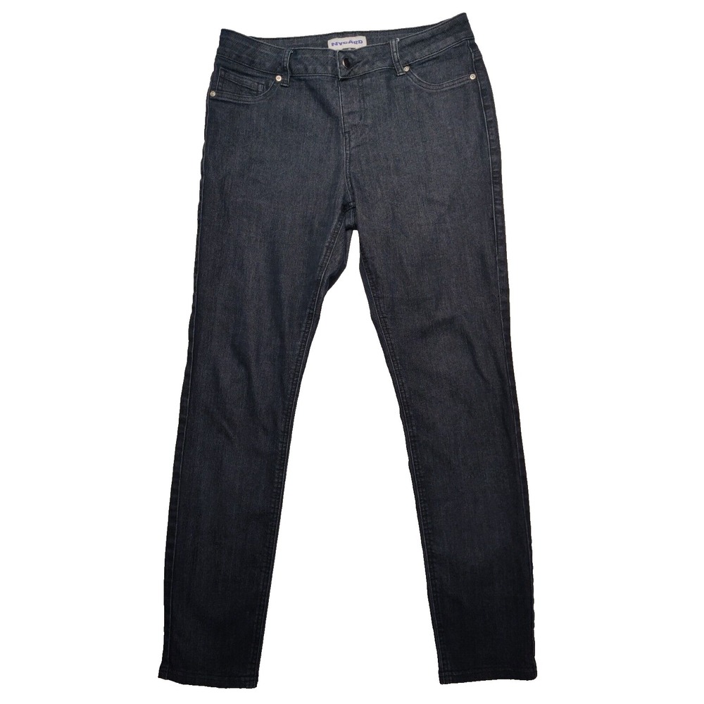 NYGARD Women Size 12 (30"‎ Inseam) Dark Wash Stretch Denim Blue Jeans